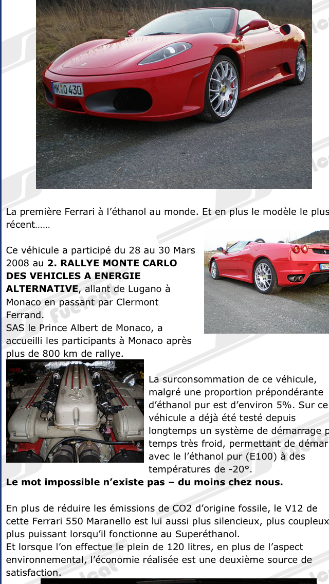 Pour Ou Contre Le Bioethanol E85 Sur Une Ferrari Discussions Generales Ferrari Ferrarista Club Ferrari Owners Only