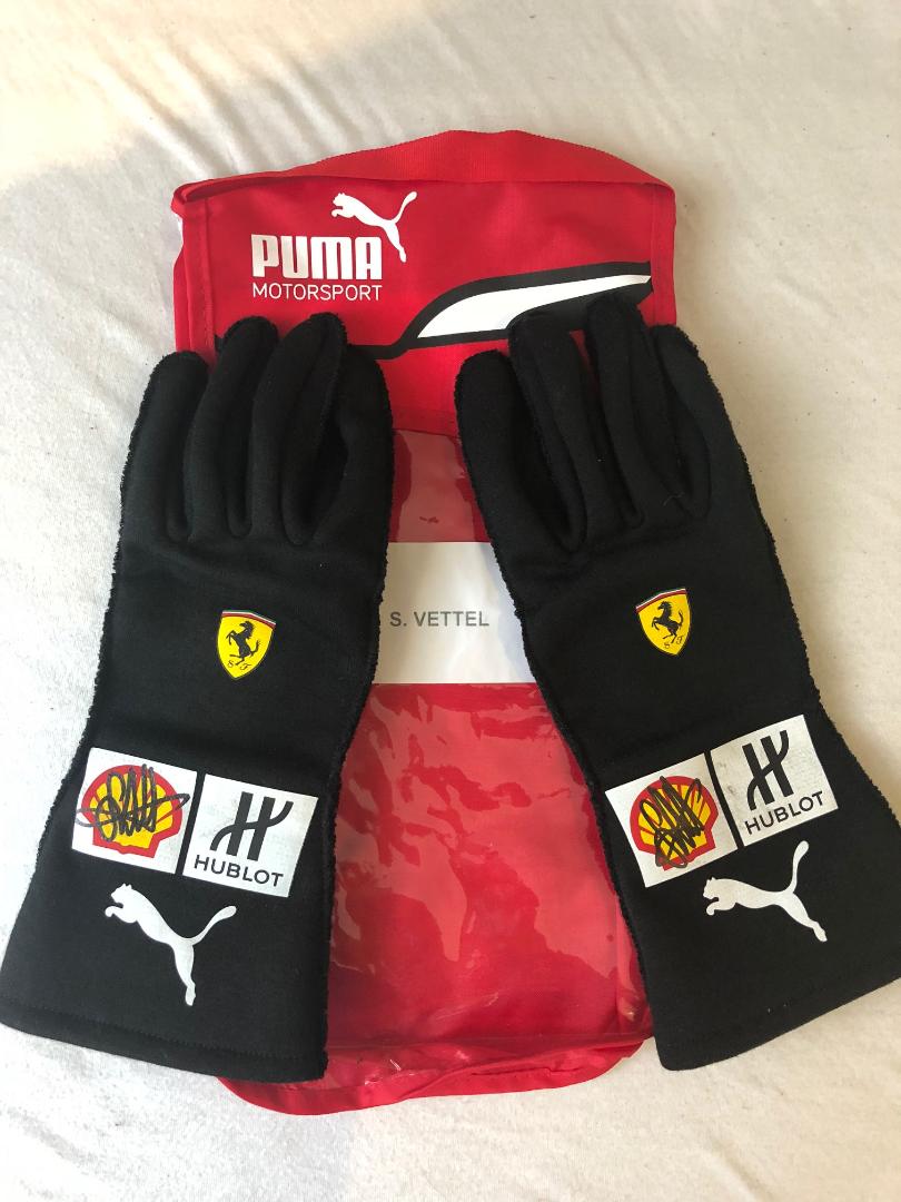 Gants 2018 Vettel Formule 1 competition et pilotage Ferrarista.Club Ferrari Owners Only